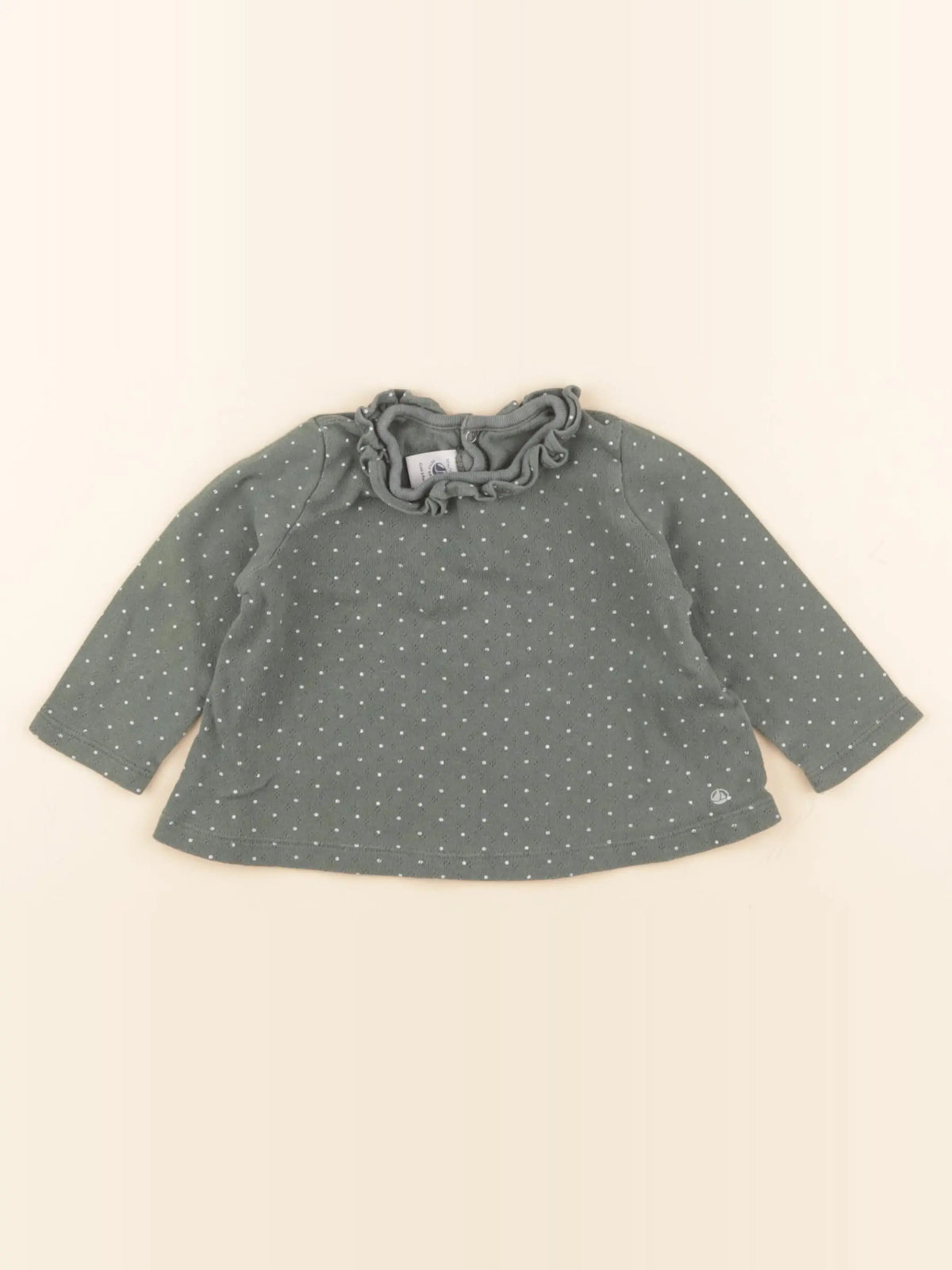 Petit Bateau - tee-shirt vert - 12 mois