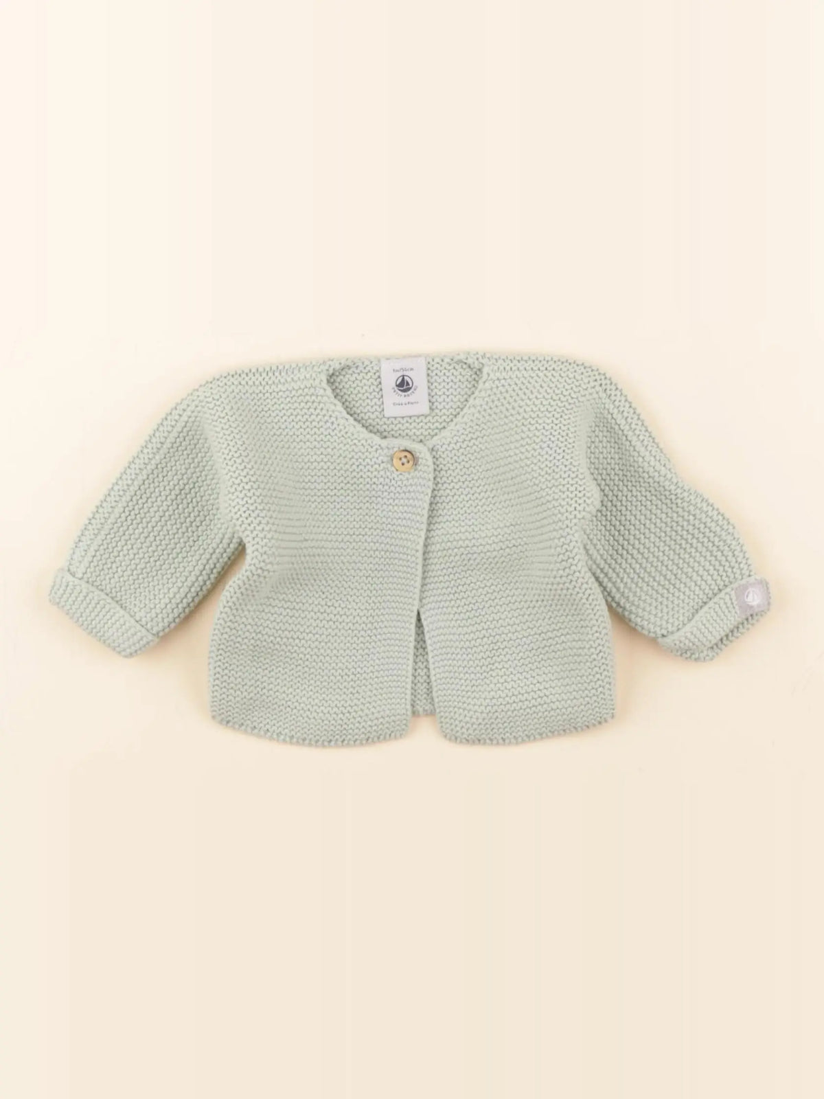 Petit Bateau - gilet vert - 1 mois