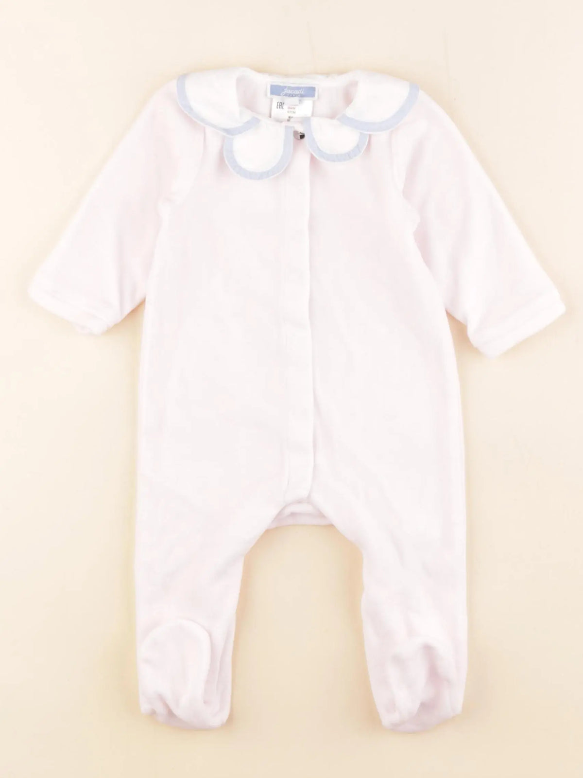 Jacadi - pyjama velours rose - 6 mois