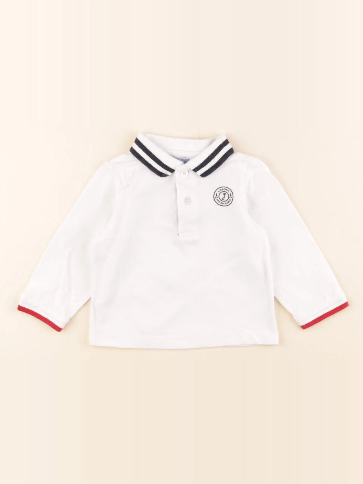 Jacadi - polo blanc - 12 mois