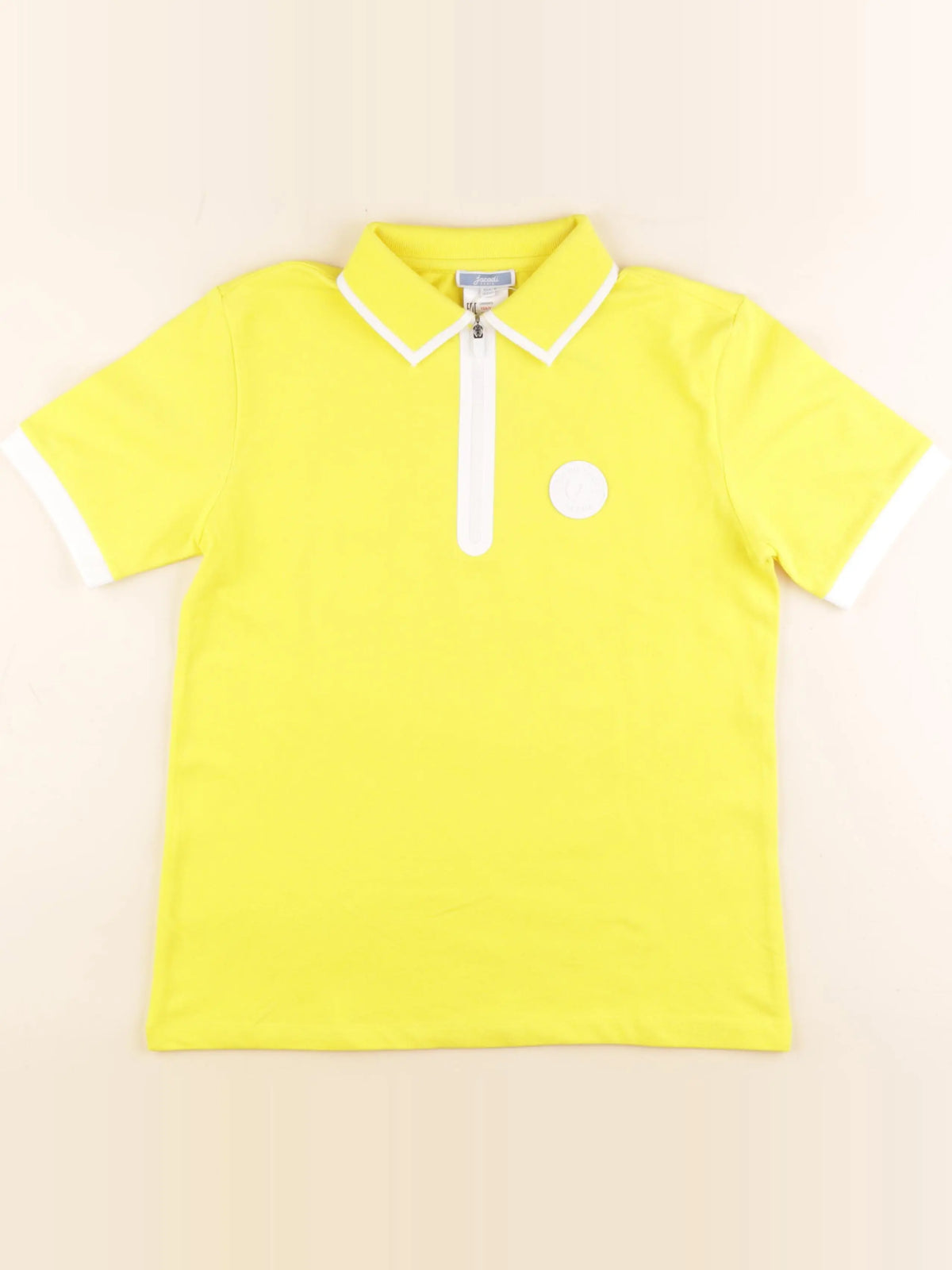 Jacadi - polo imprimé au dos jaune - 12 ans