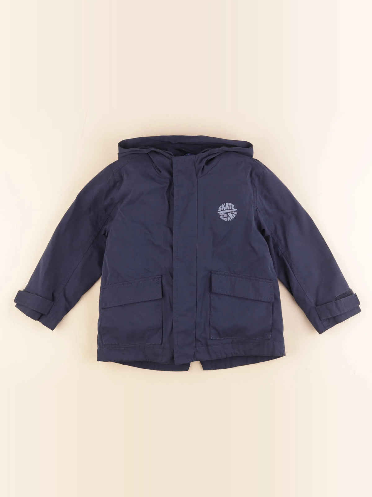 Vertbaudet - manteau doublure amovible bleu - 3 ans
