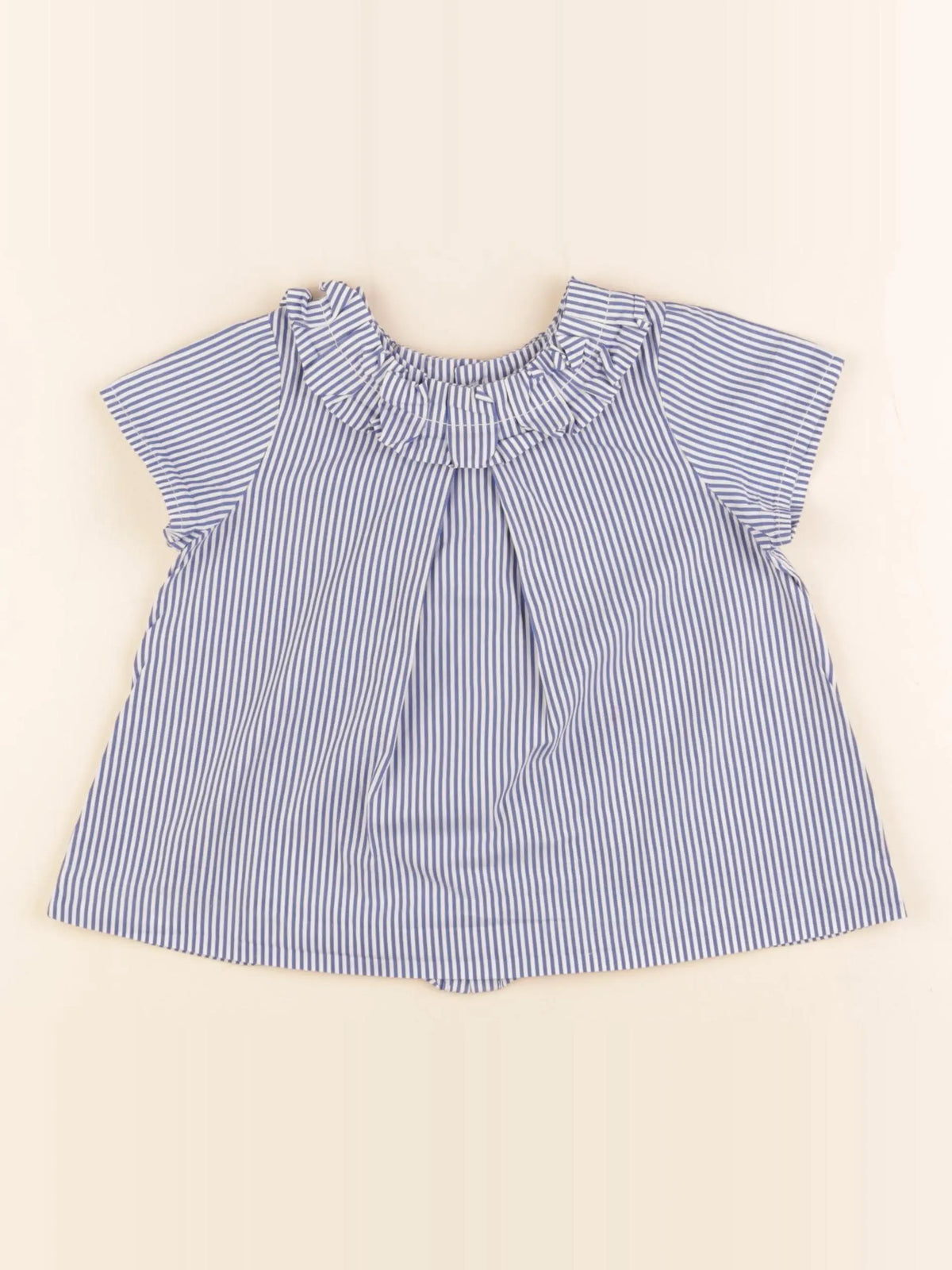 Jacadi - blouse bleu, blanc - 36 mois