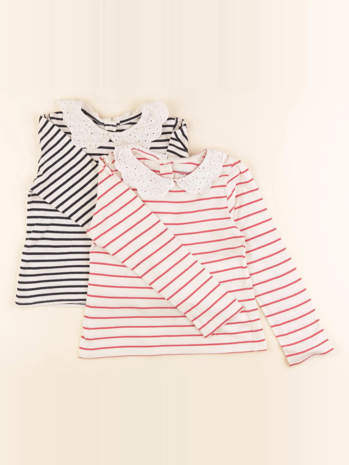 Vertbaudet - lot de 2 tee-shirts bleu, rouge - 3 ans