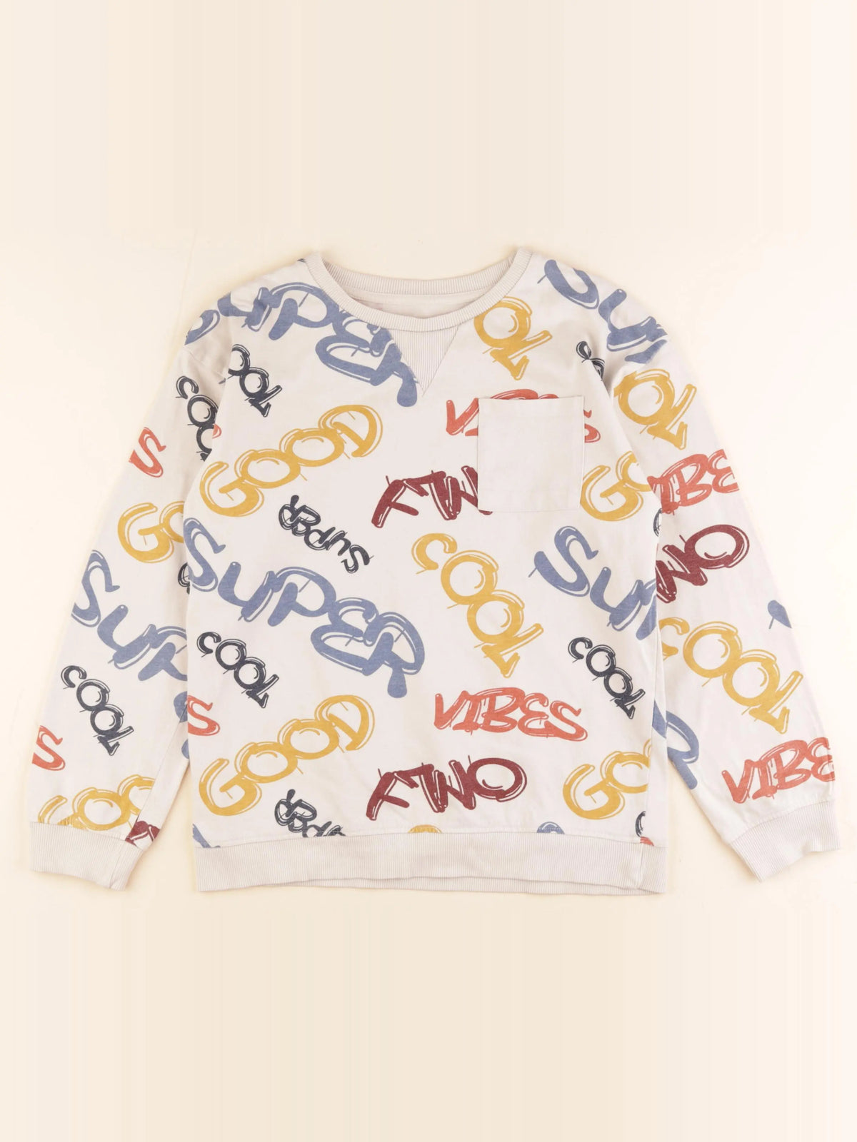 Vertbaudet - sweat multicolore - 12 ans
