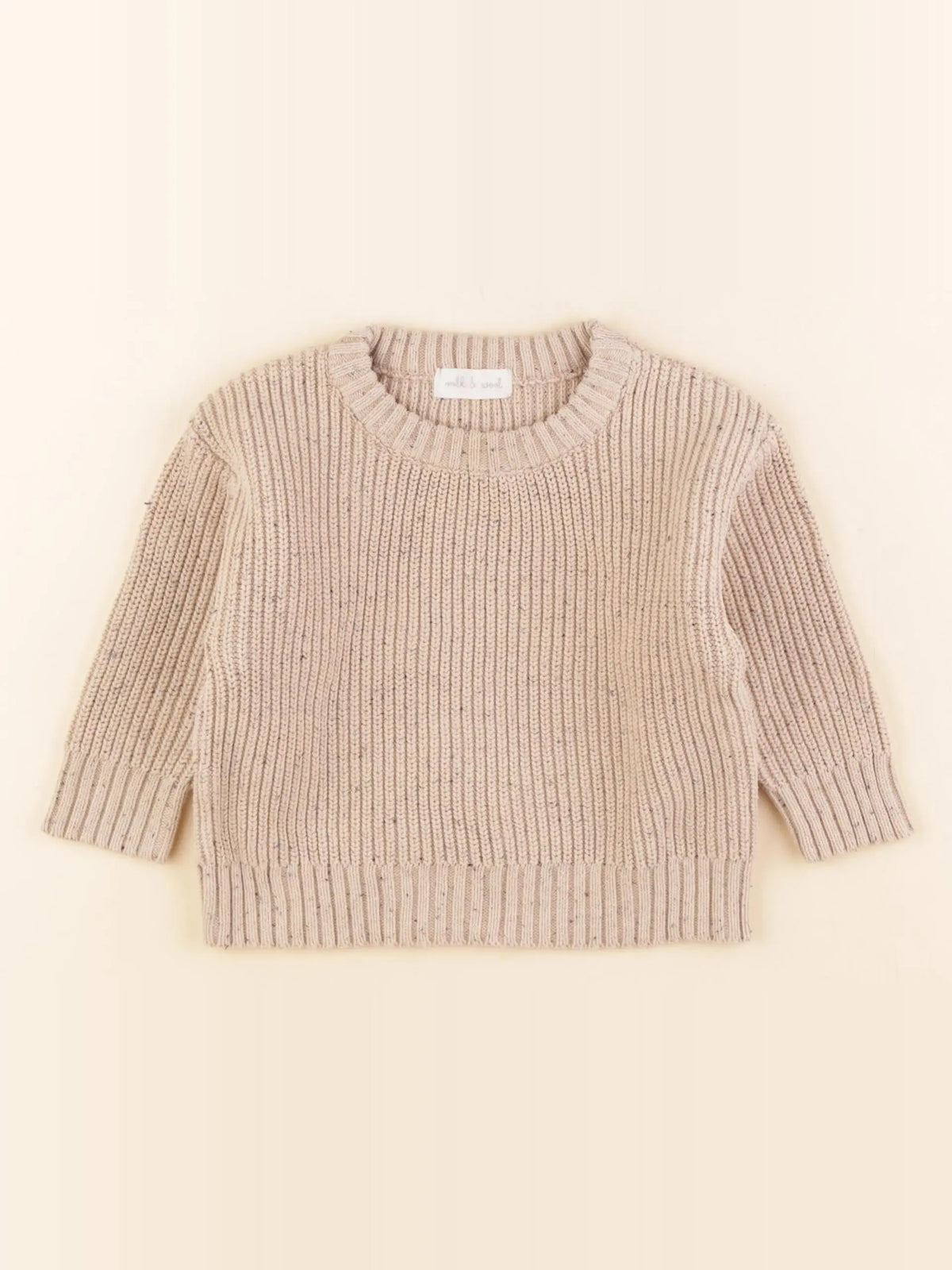 Milk & wool - pull marron - 12/18 mois