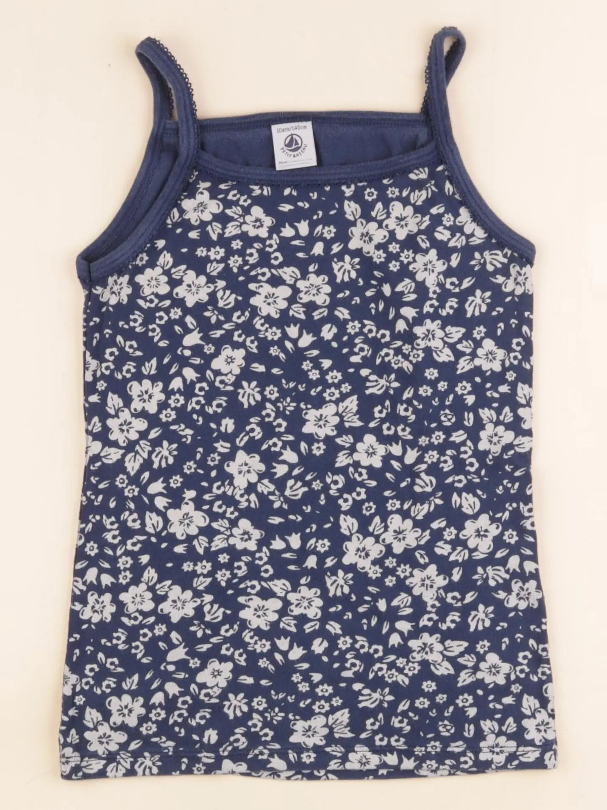 Petit Bateau - maillot de corps bleu - 10 ans