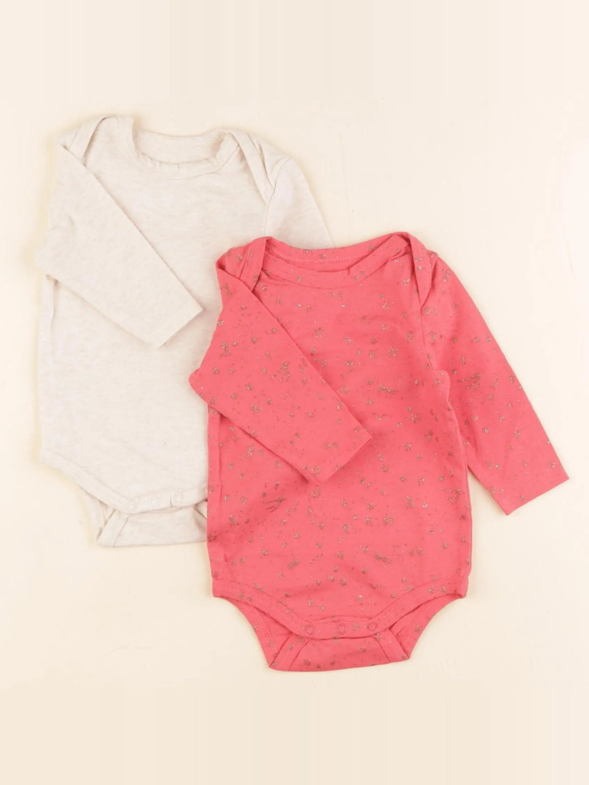 Tape à l'oeil - lot de 2 bodies en coton multicolore - 3 mois