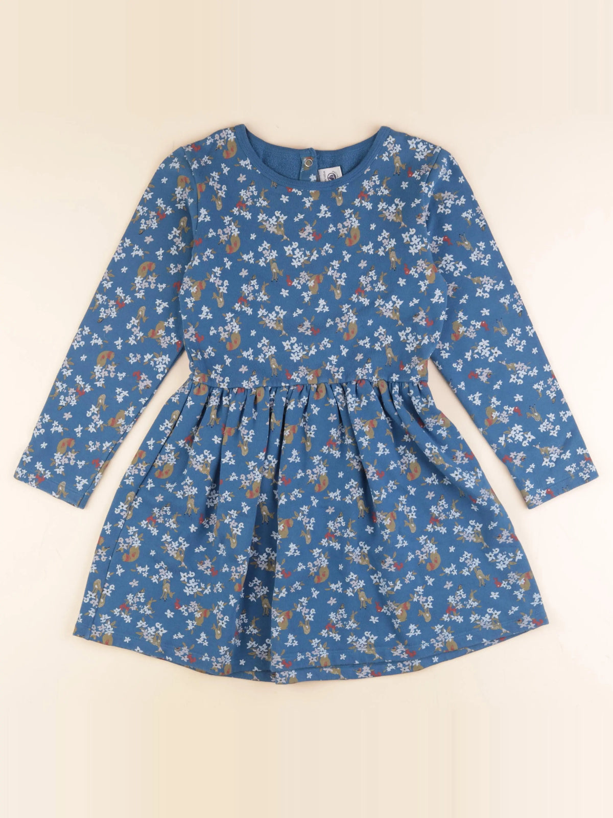 Petit Bateau - robe bleu - 10 ans