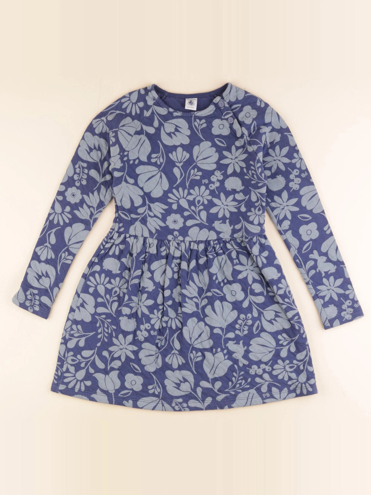 Petit Bateau - robe bleu - 10 ans
