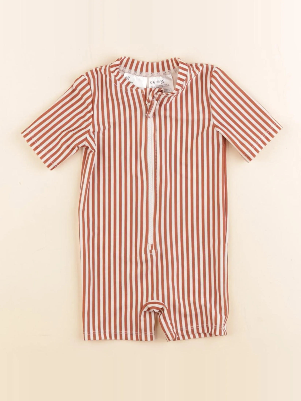 H&M - combi de bain marron - 2/6 mois