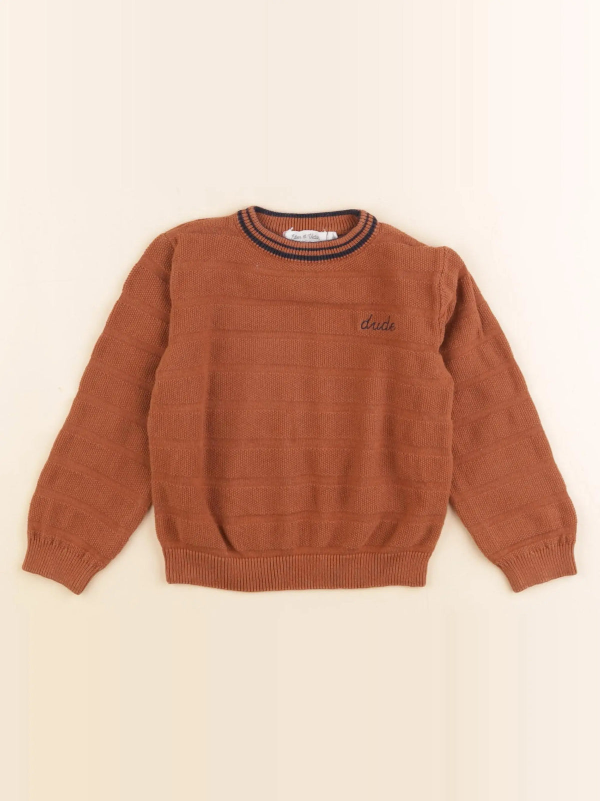 Eden & Victor - pull marron - 3 ans
