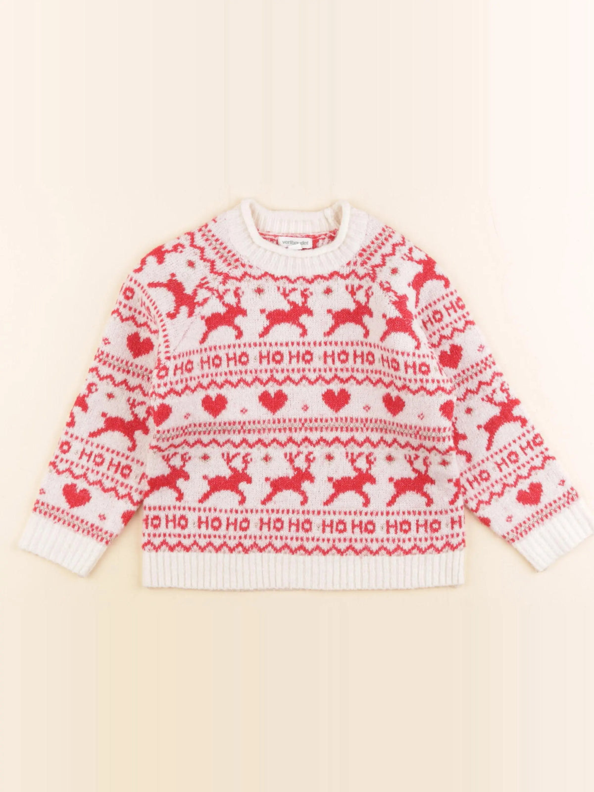 Vertbaudet - pull rouge - 4 ans