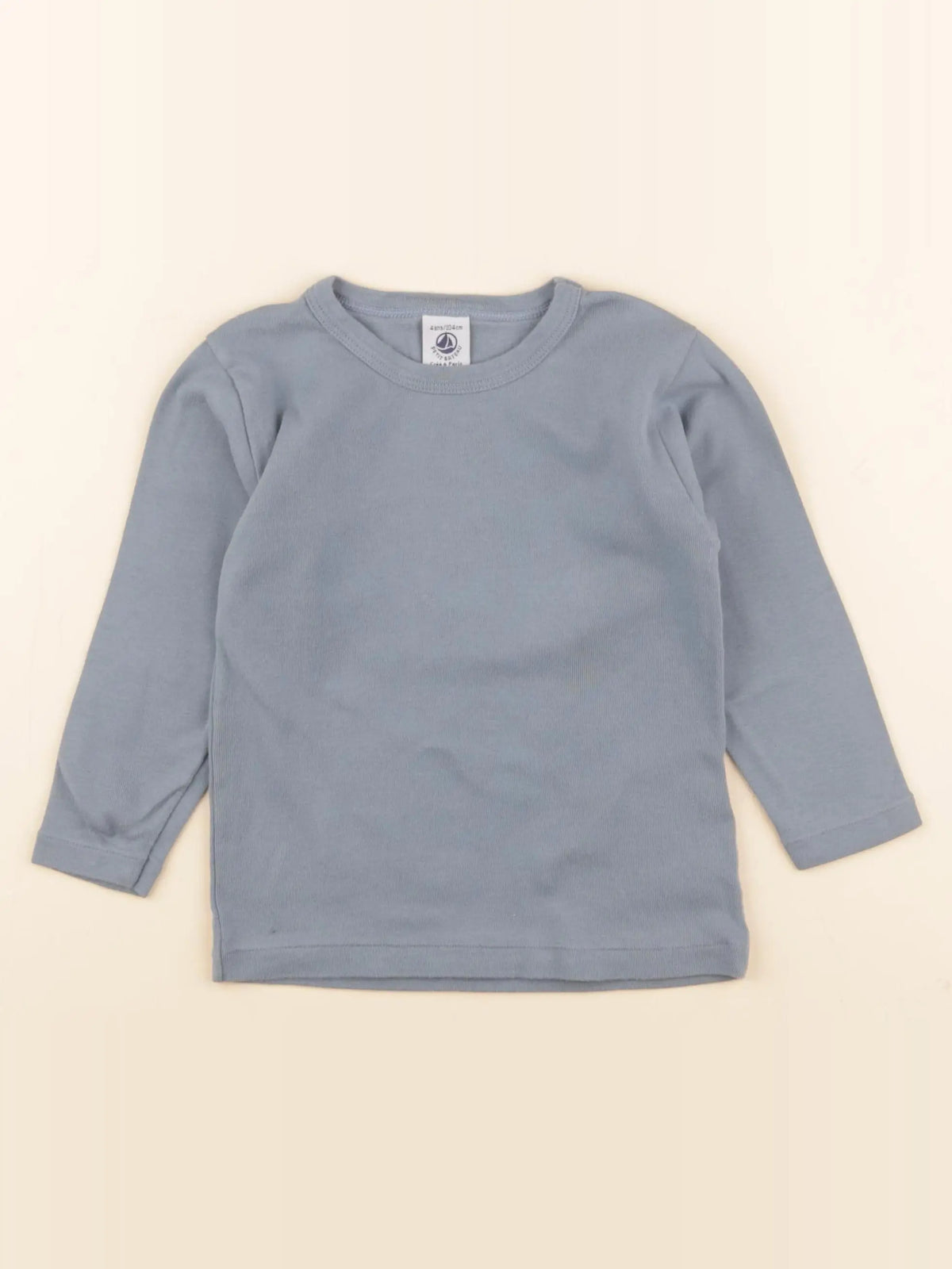 Petit Bateau - maillot de corps bleu - 4 ans
