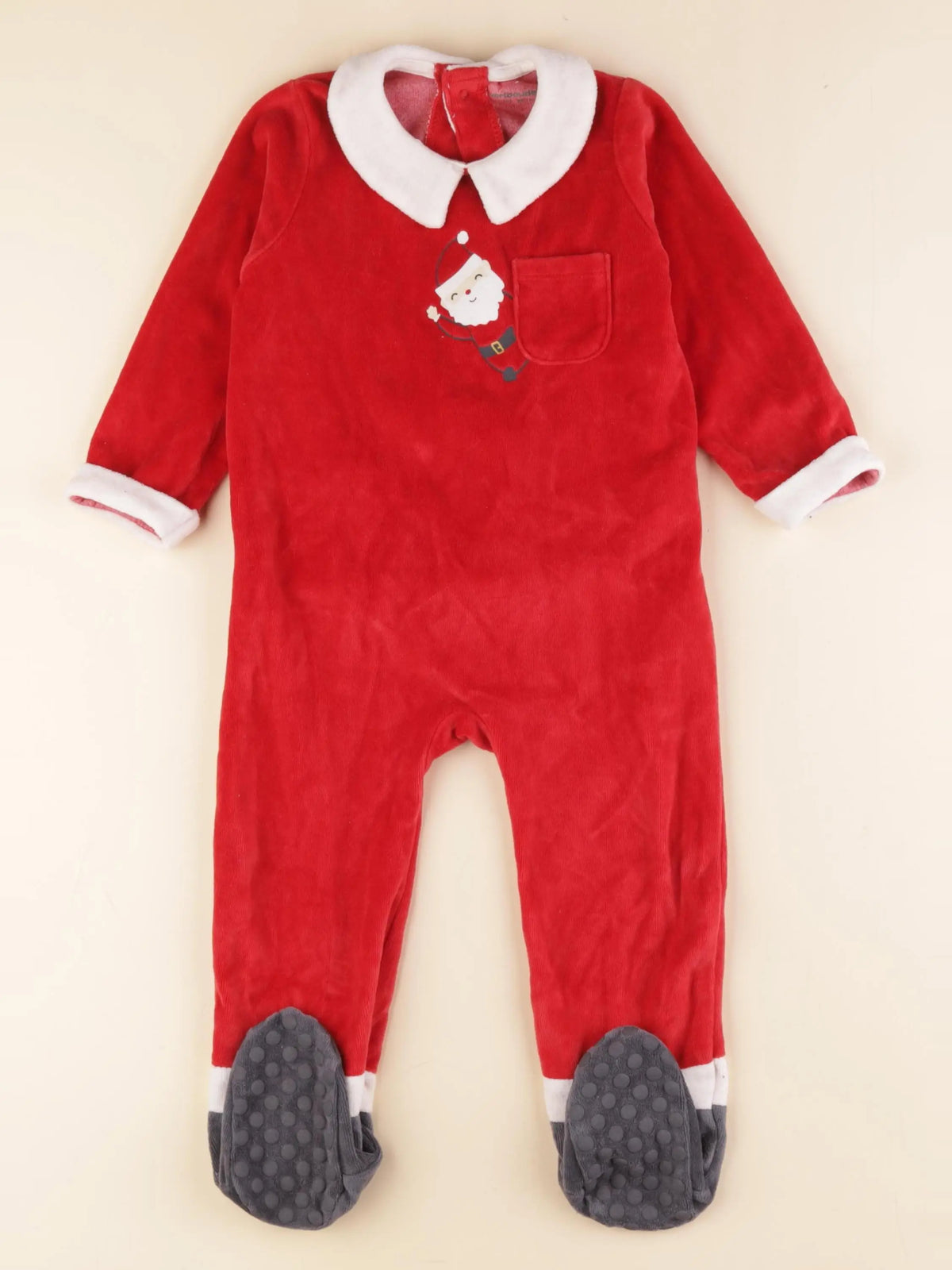 Vertbaudet - pyjama velours rouge - 2 ans