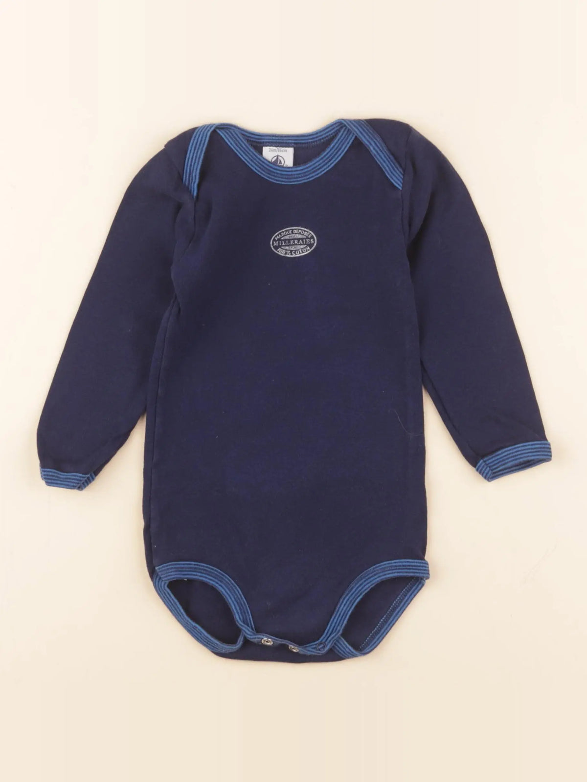 Petit Bateau - body bleu - 2 ans