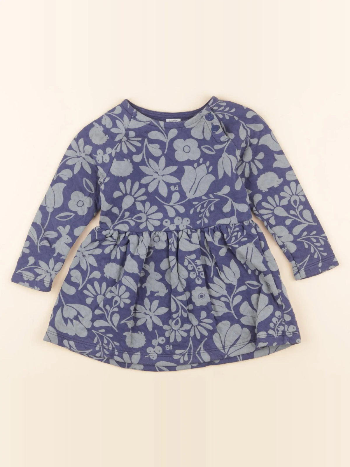 Petit Bateau - robe bleu - 3 ans