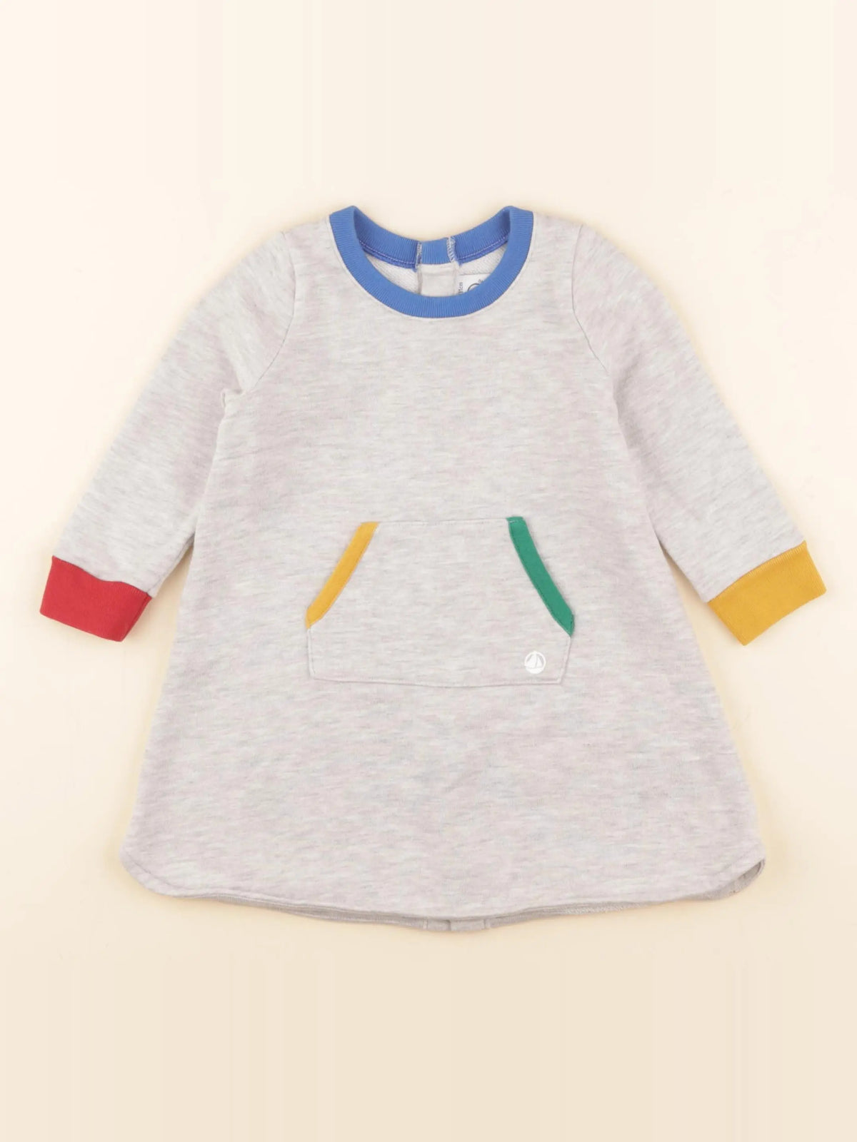 Petit Bateau - robe gris - 18 mois