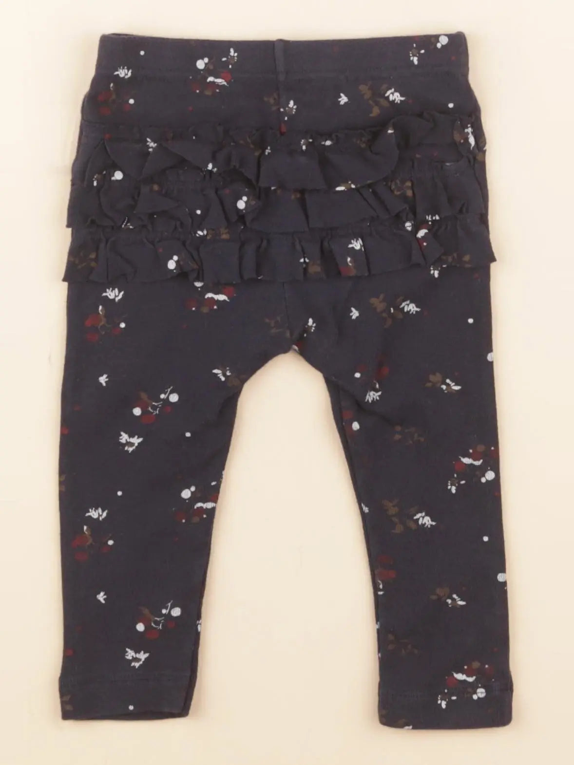 Petit Bateau - legging volants au dos bleu - 12 mois