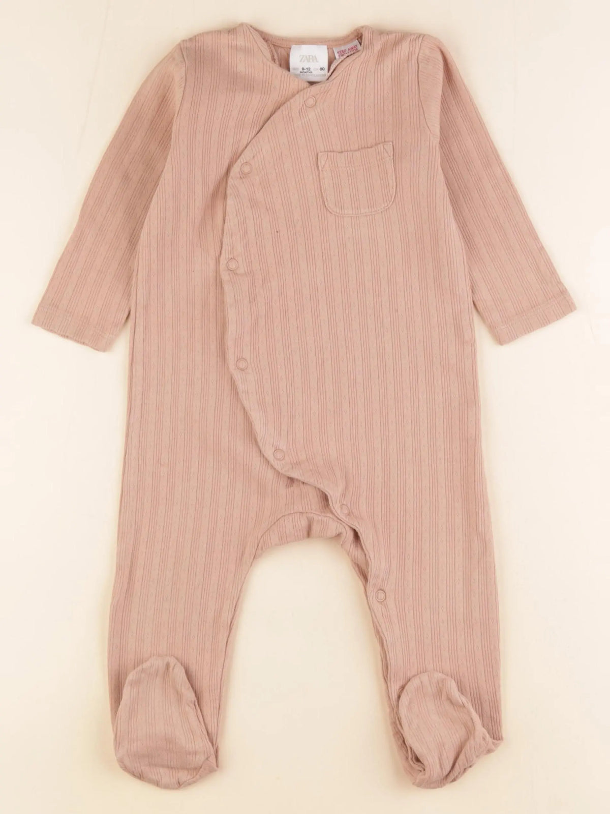 Zara - pyjama coton rose - 9/12 mois