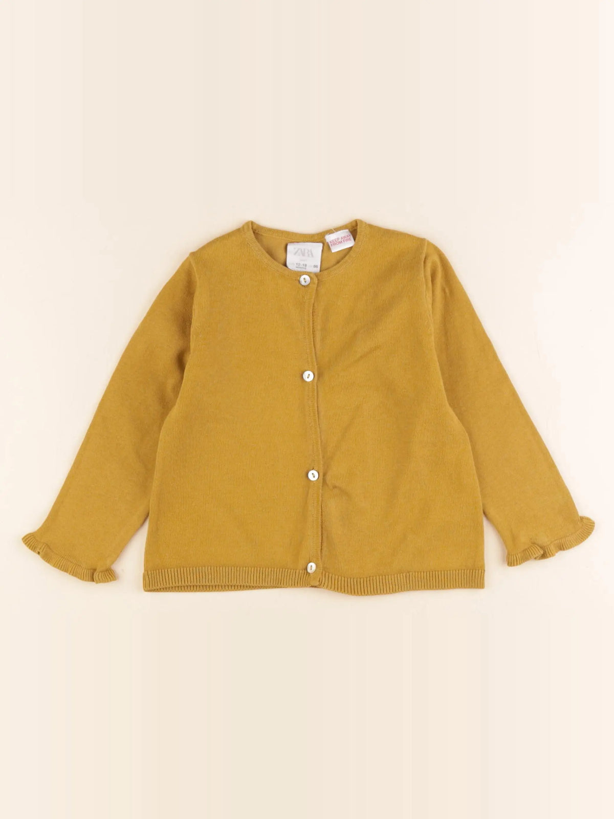 Zara - gilet jaune - 12/18 mois