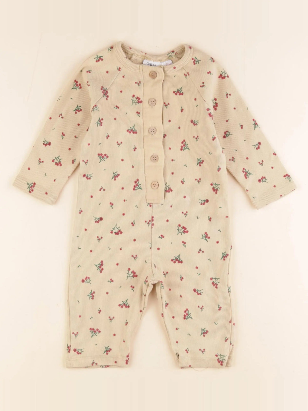 Zara - combinaison beige - 6/9 mois