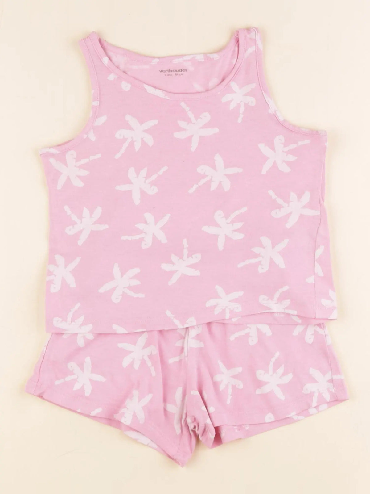 Vertbaudet - pyjama coton rose - 2 ans