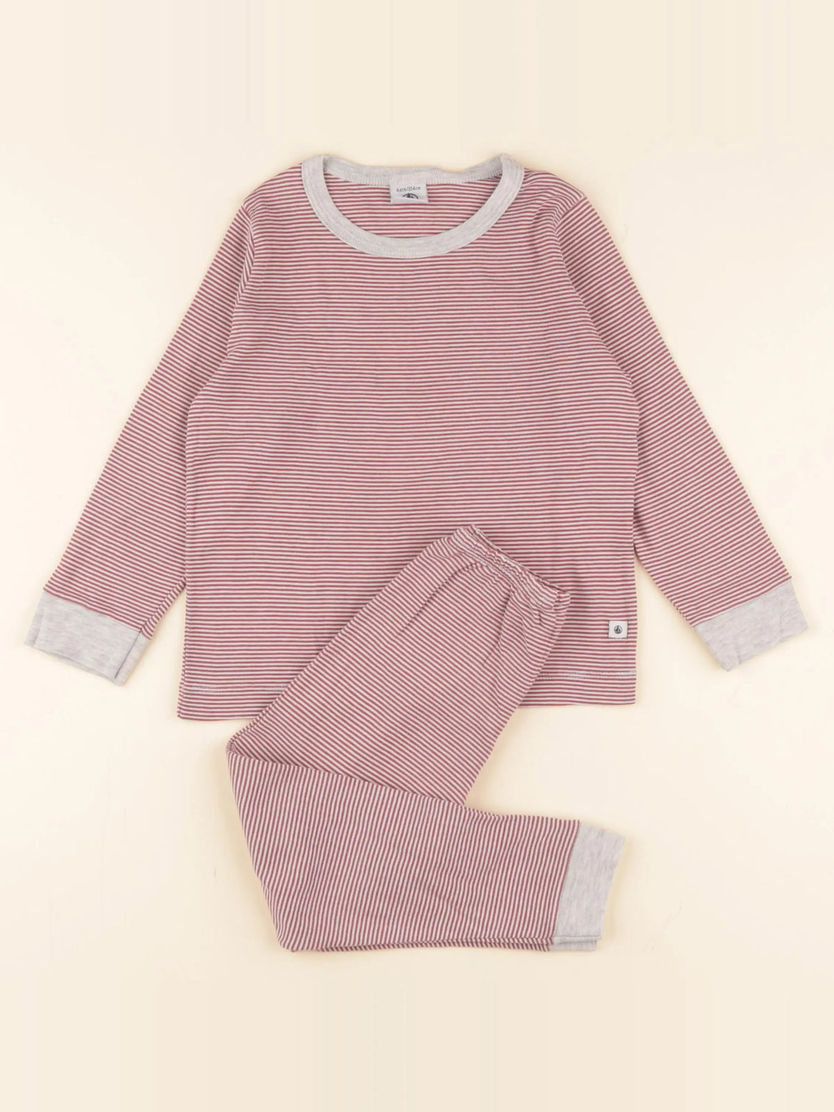 Petit Bateau - pyjama coton marron - 4 ans
