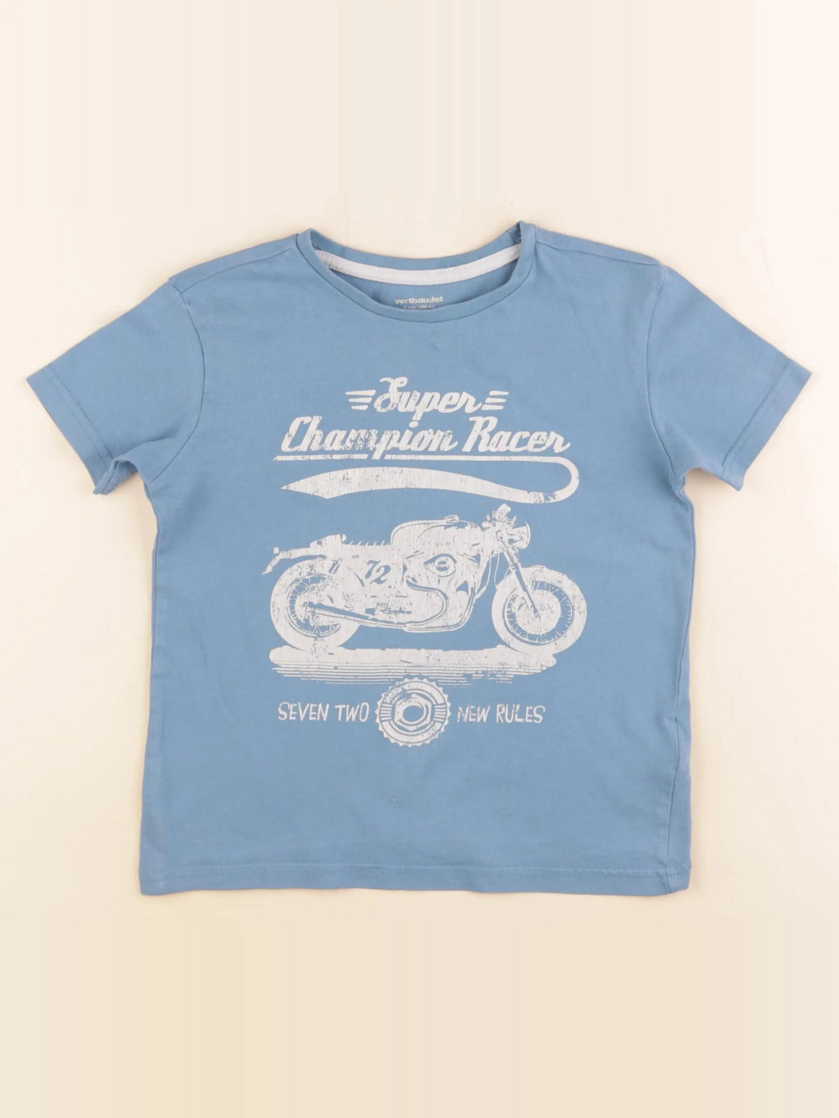 Vertbaudet - tee-shirt bleu - 5 ans