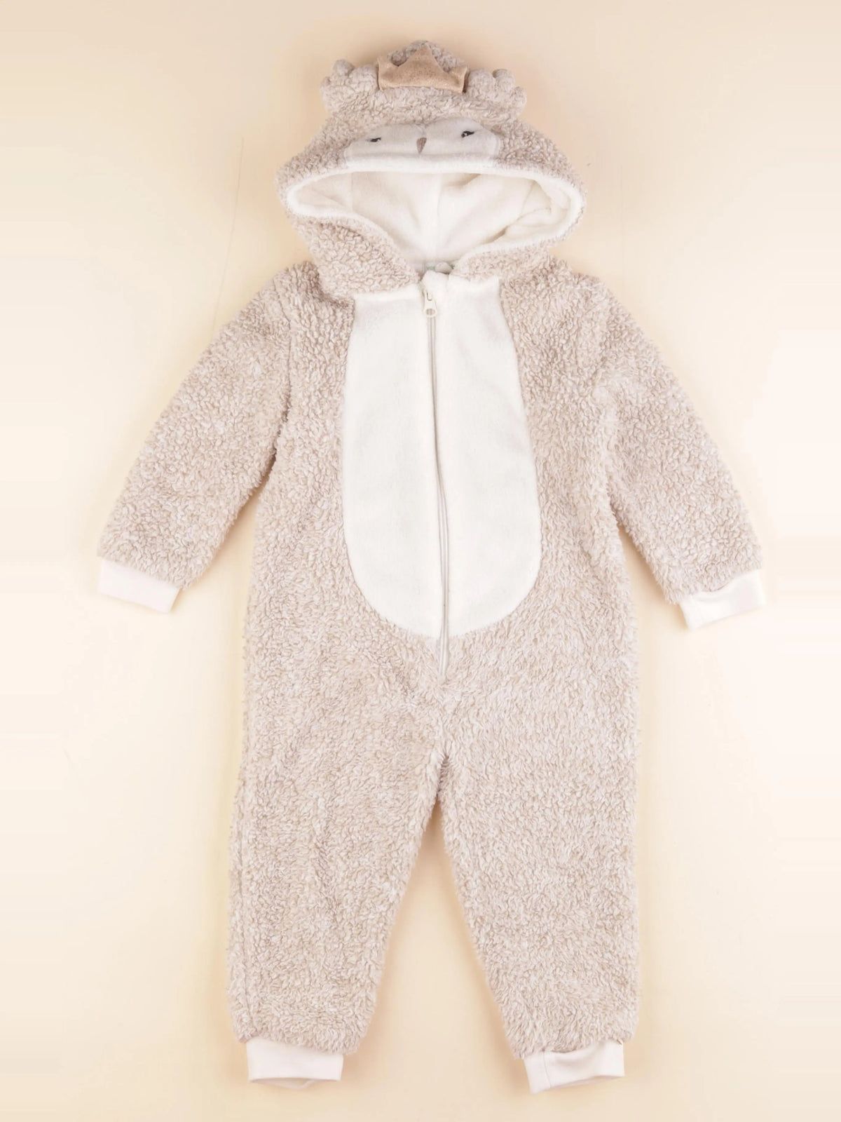 Vertbaudet - sur-pyjama beige - 3 ans