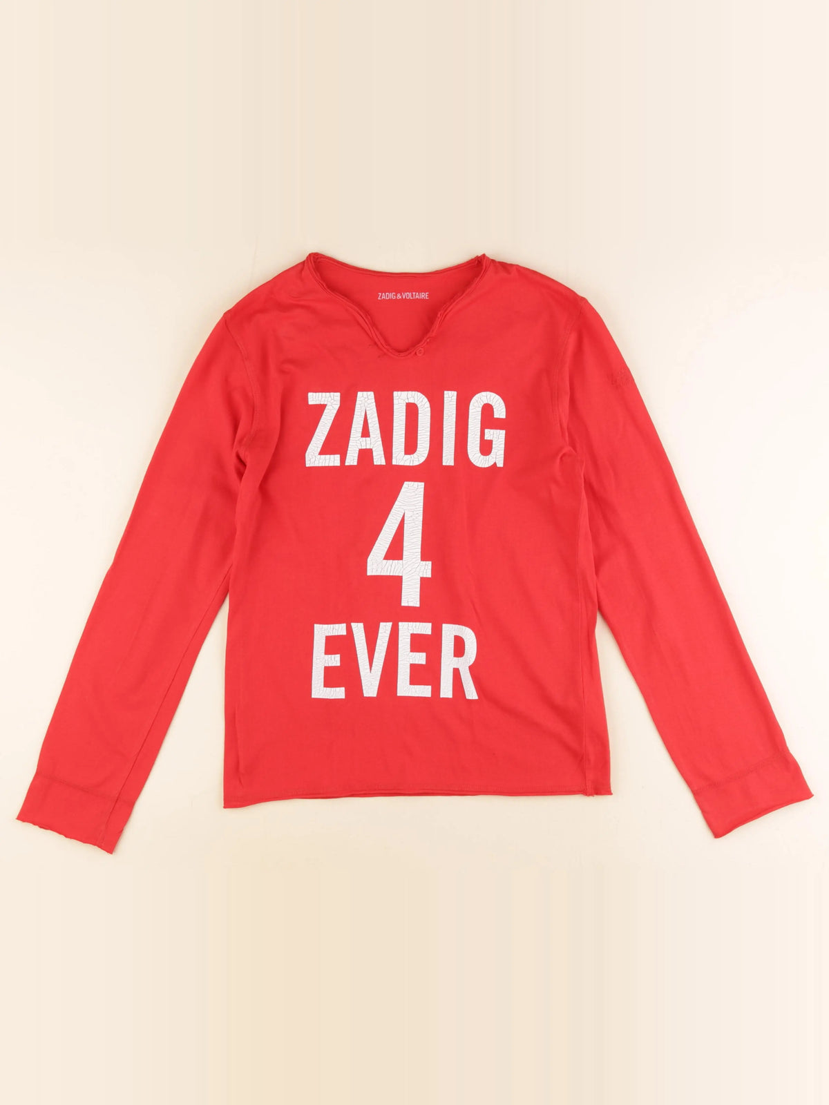 Zadig & Voltaire - tee-shirt rouge - 14 ans