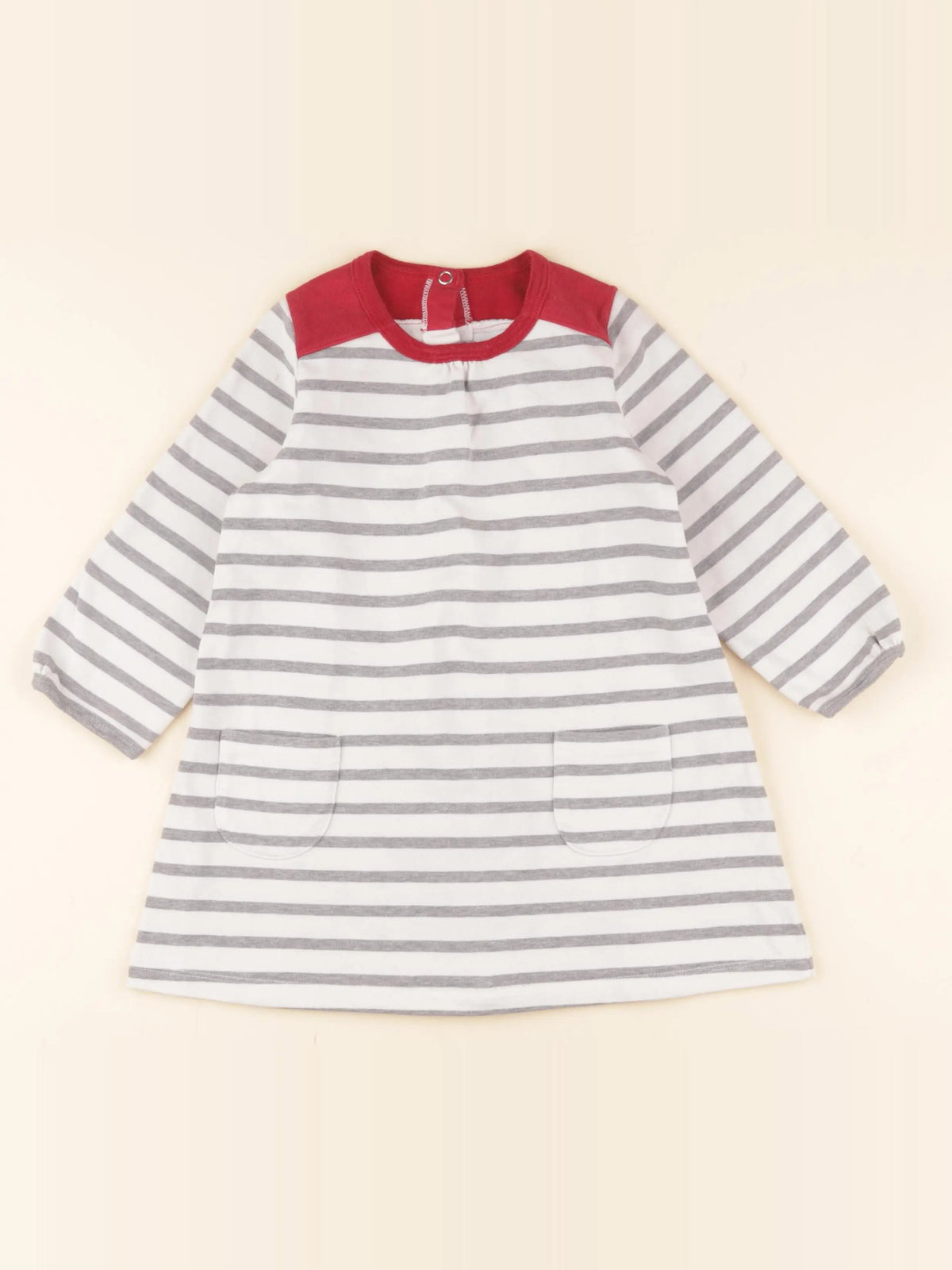Petit Bateau - robe gris - 24 mois