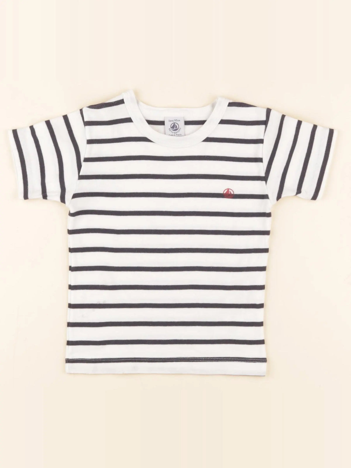 Petit Bateau - maillot de corps bleu, blanc - 3 ans