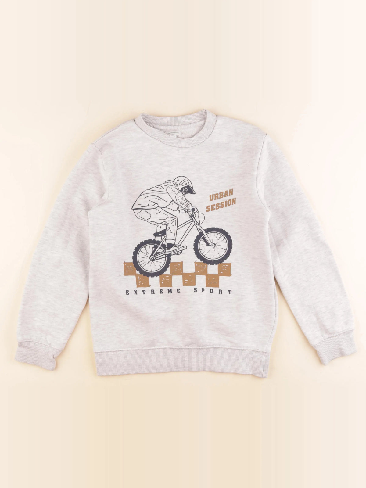 Vertbaudet - sweat gris - 10 ans