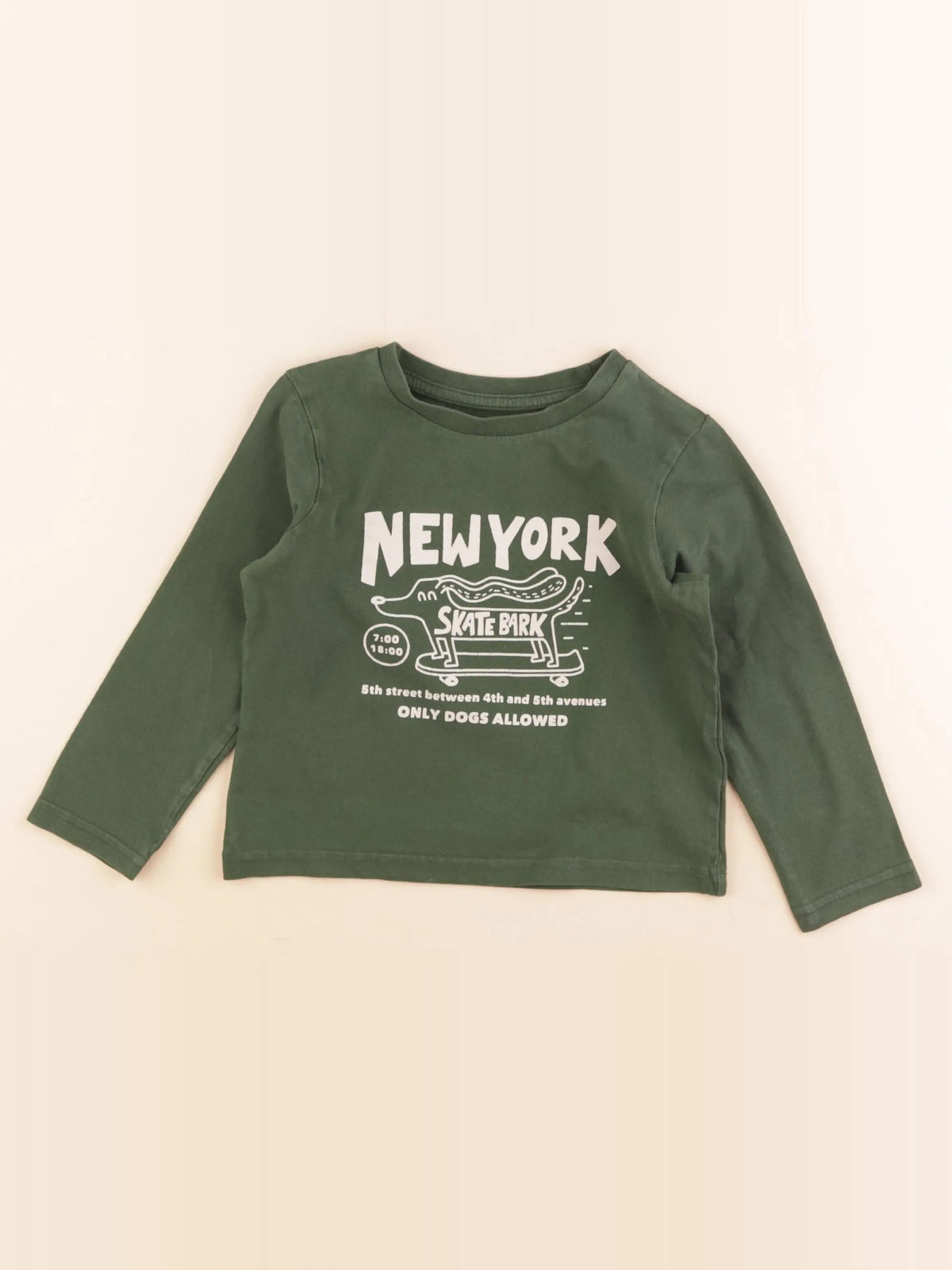 Vertbaudet - tee-shirt vert - 4 ans