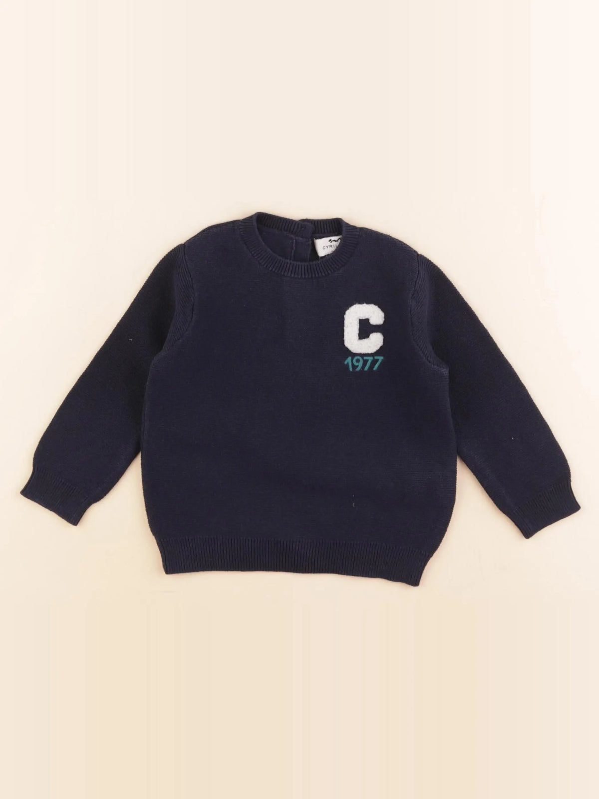 Cyrillus - pull bleu - 12 mois