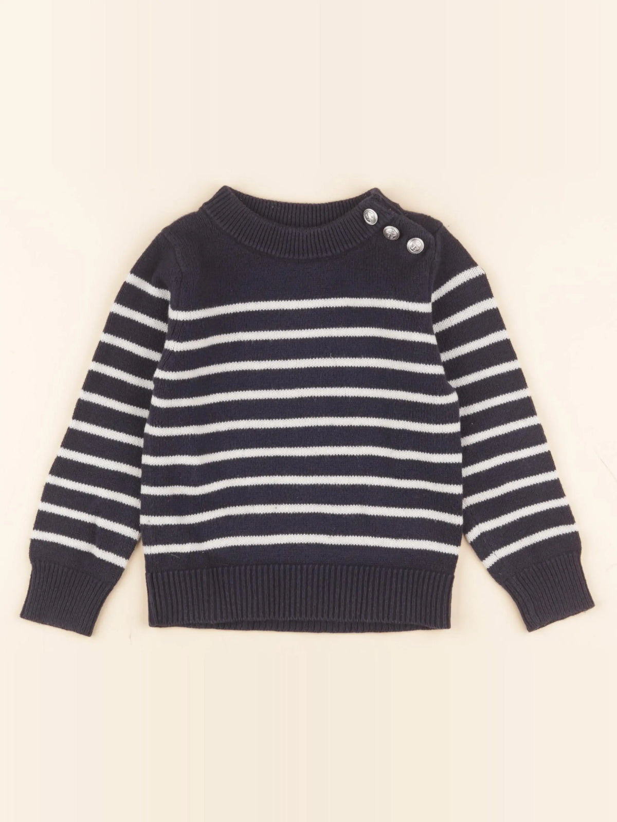 Petit Bateau - pull bleu - 4 ans