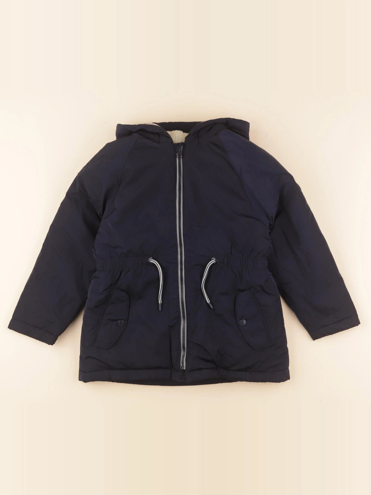 Petit Bateau - manteau bleu - 8 ans