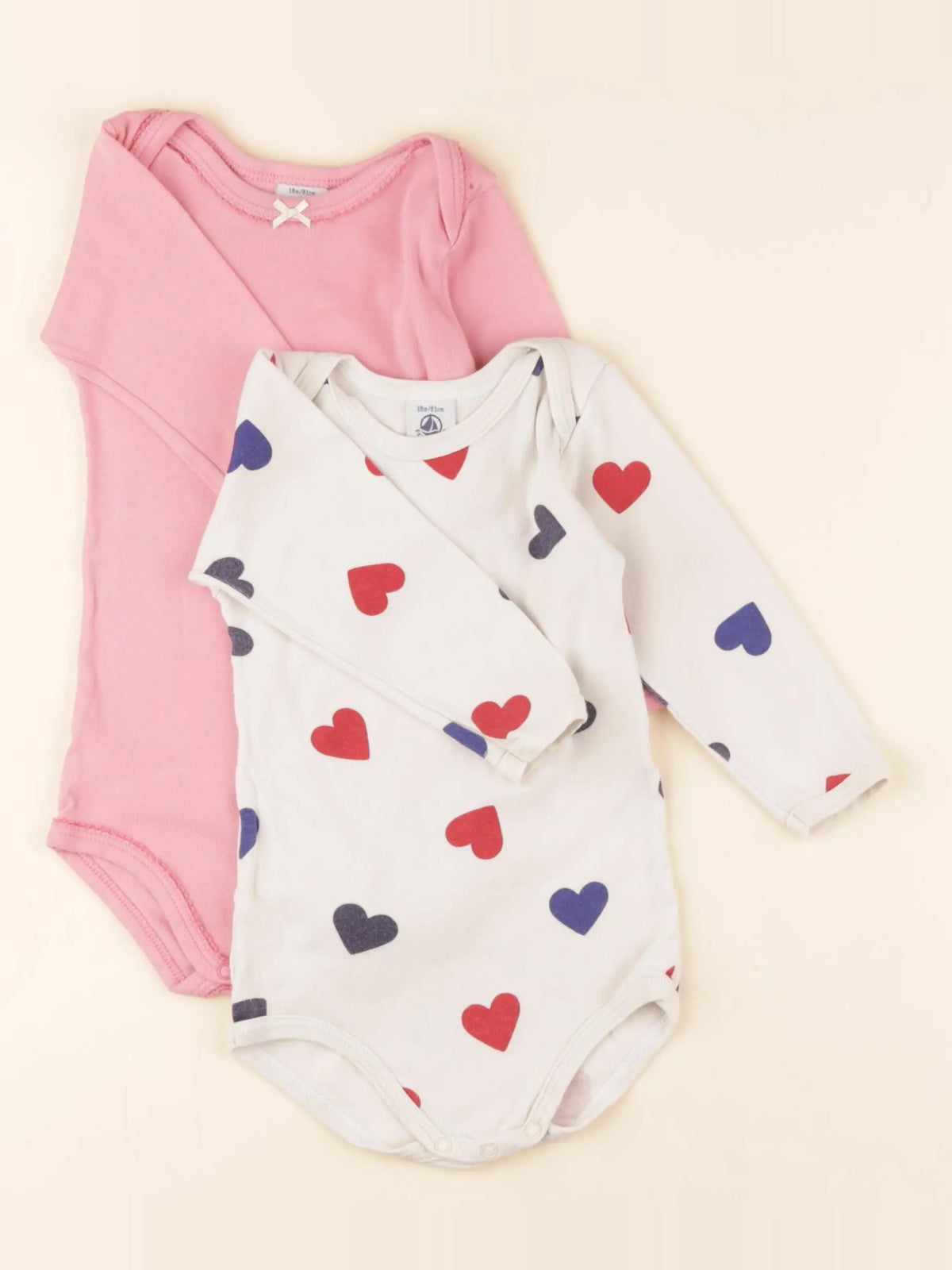 Petit Bateau - lot de 2 bodies en coton multicolore - 18 mois