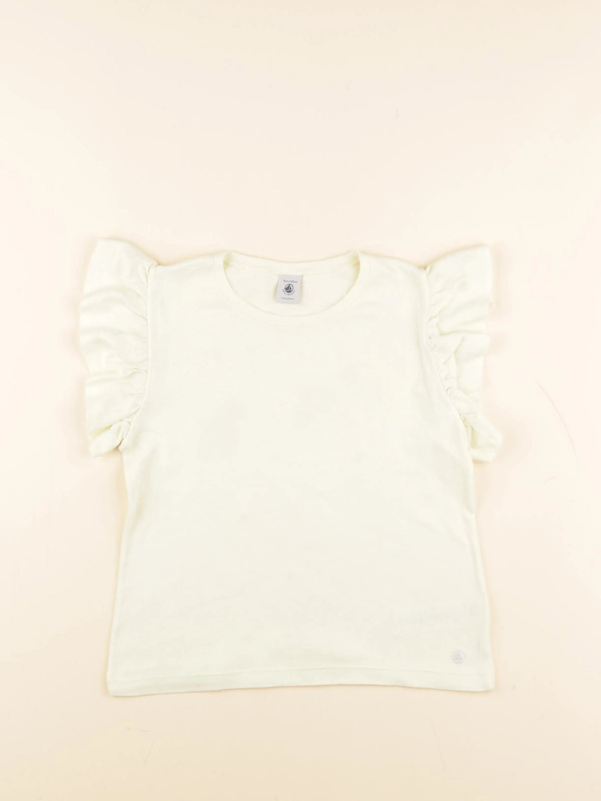 Petit Bateau - tee-shirt jaune - 8 ans