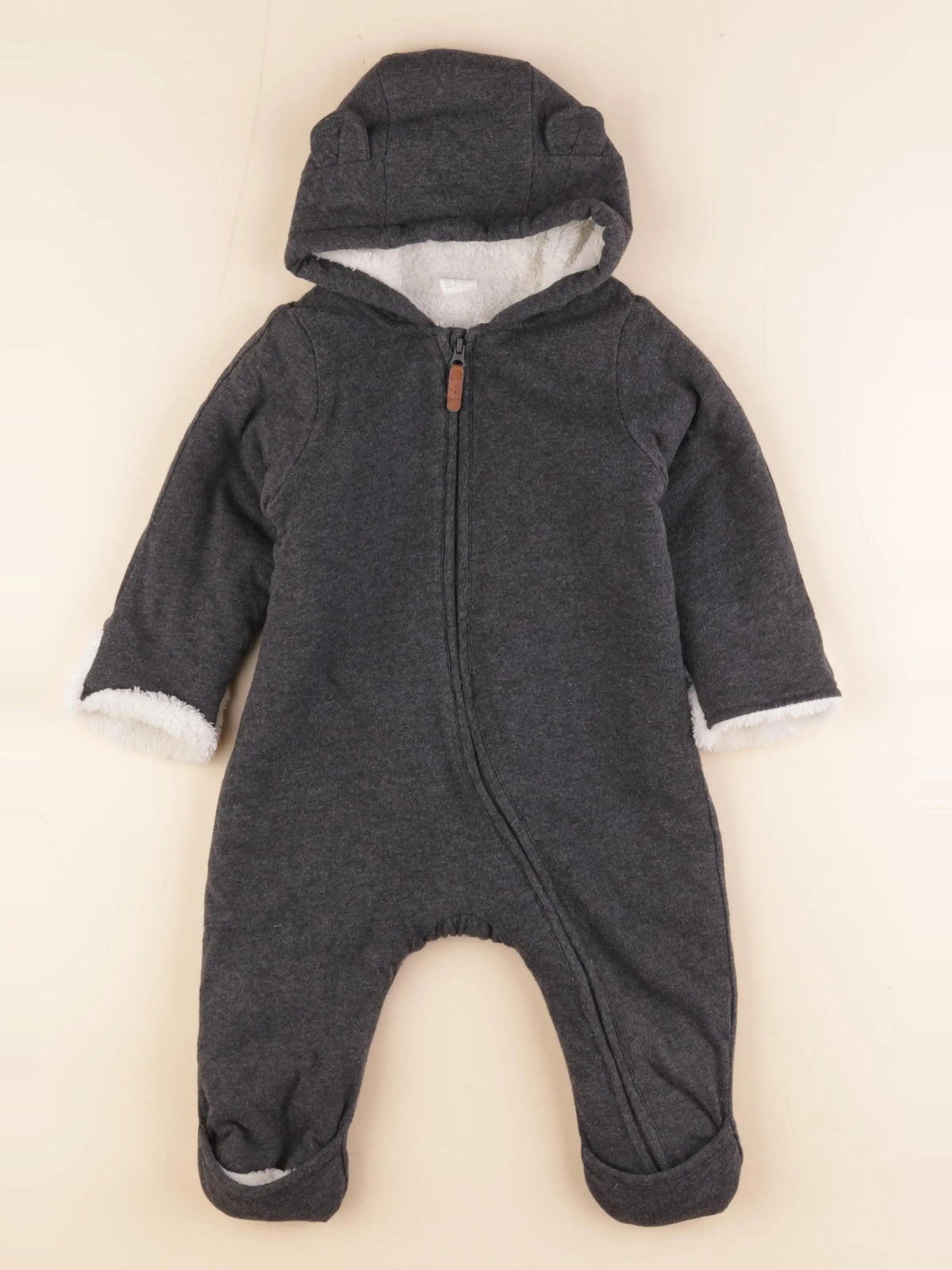 H&M - combi-pilote gris - 6/9 mois