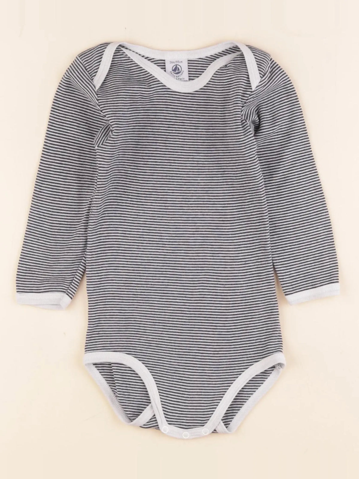 Petit Bateau - body bleu - 36 mois