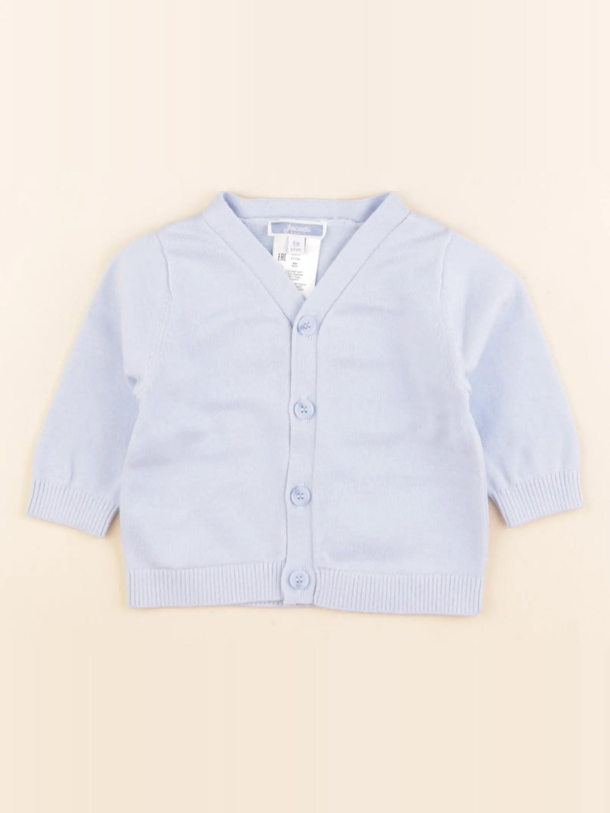 Jacadi - gilet bleu - 6 mois