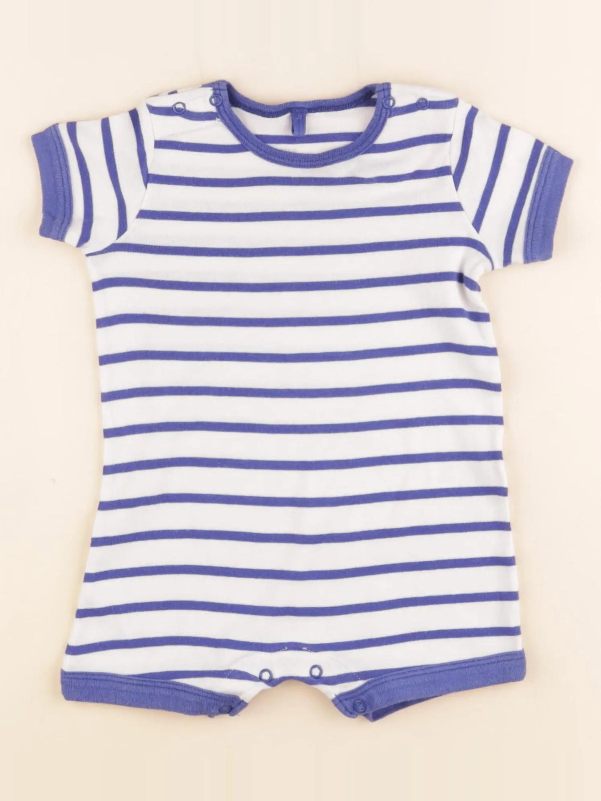 Petit Bateau - pyjama coton blanc - 6 mois