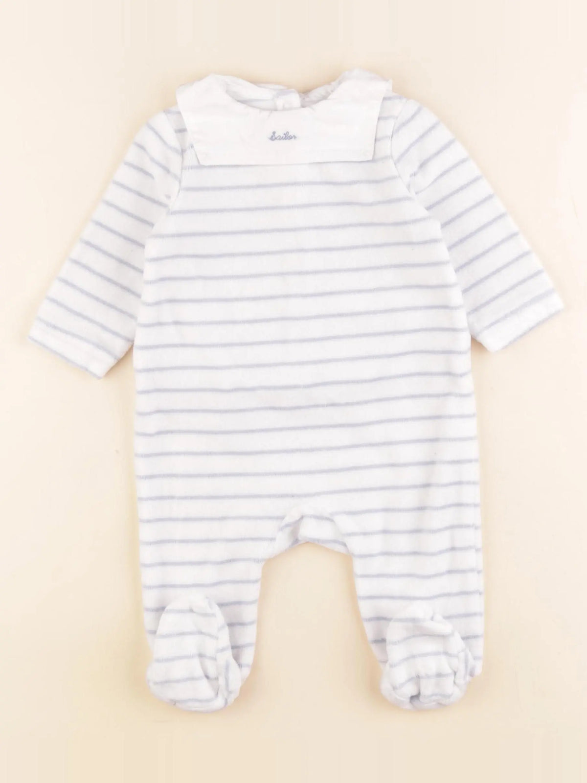 Cyrillus - pyjama velours blanc - 6 mois