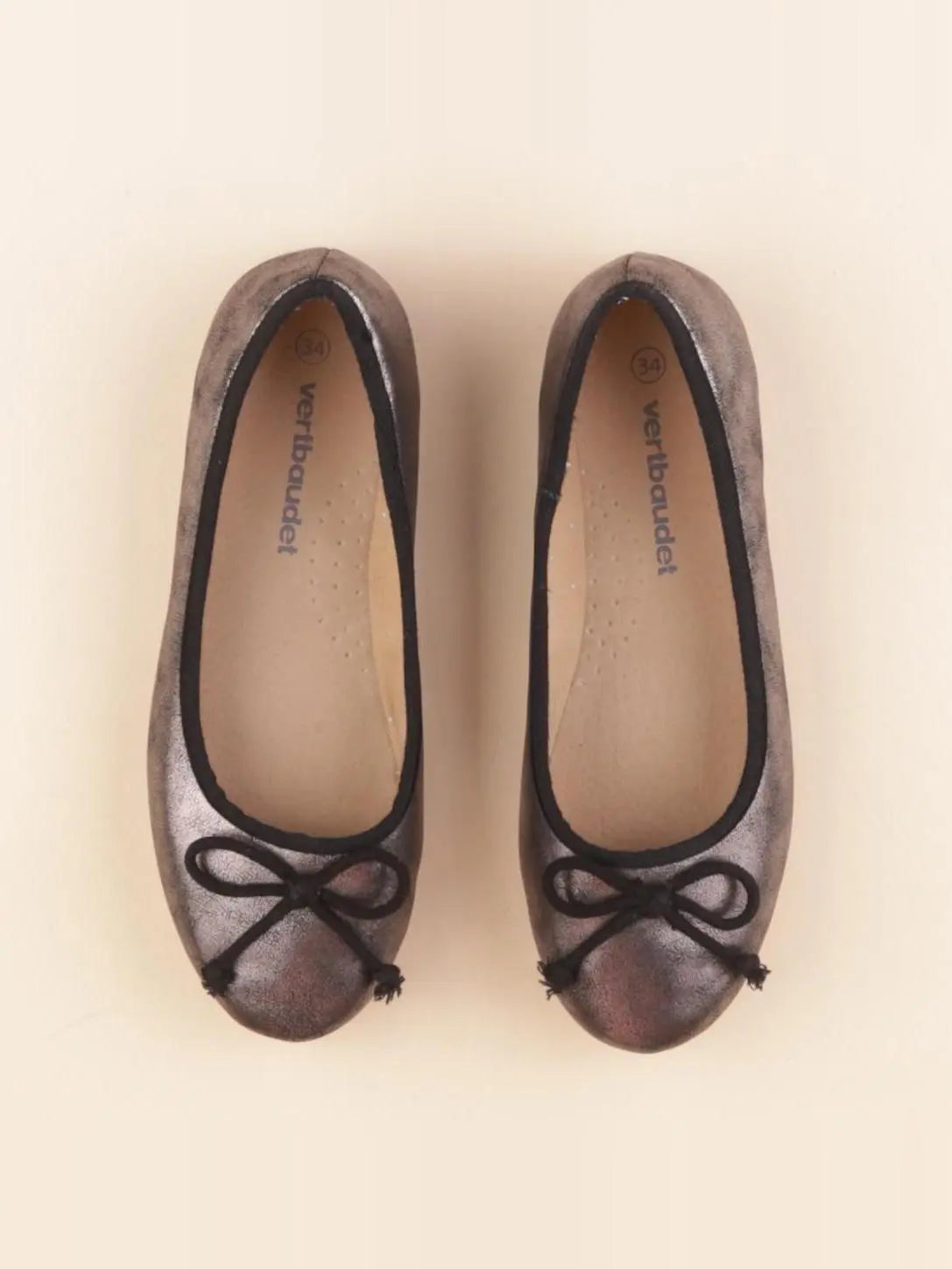 Vertbaudet - ballerines argent - pointure 34