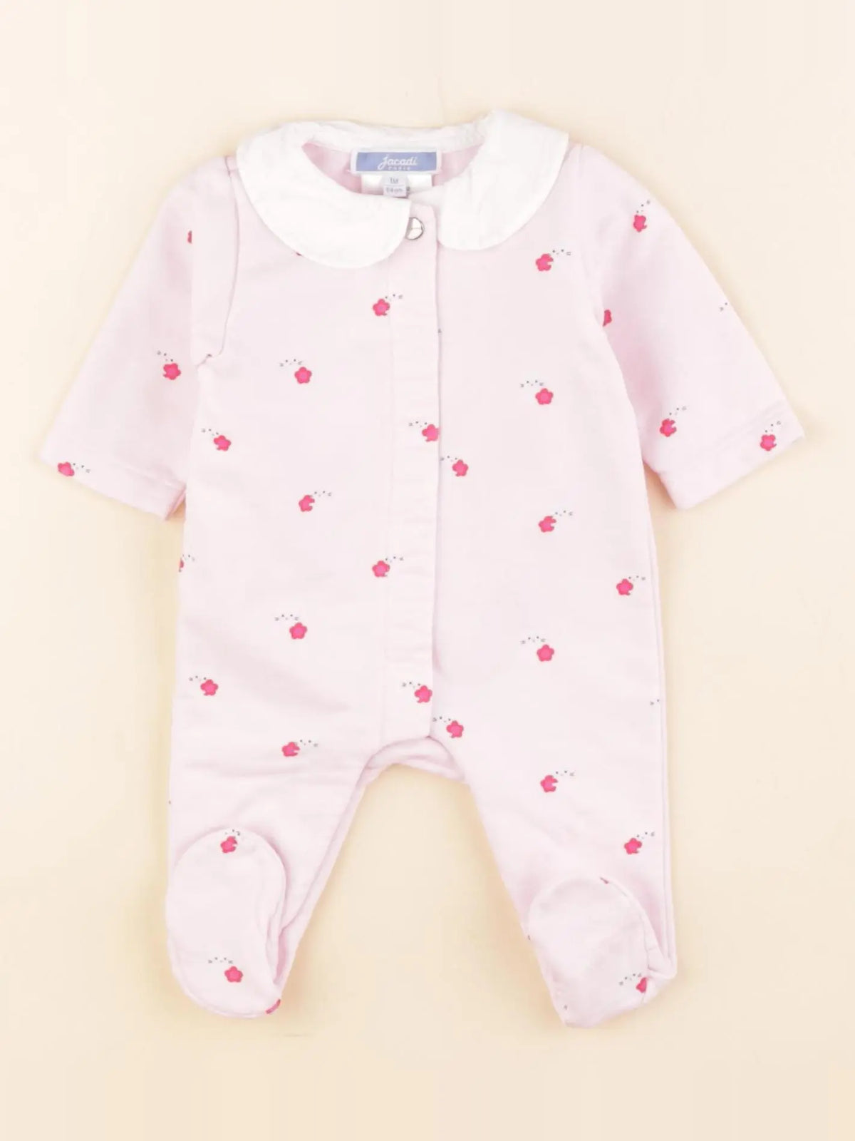 Jacadi - pyjama coton rose - 1 mois