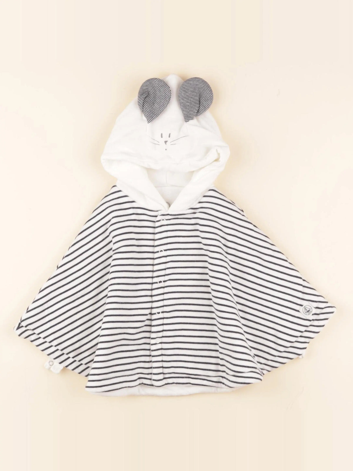 Petit Bateau - cape bleu - 3/6 mois