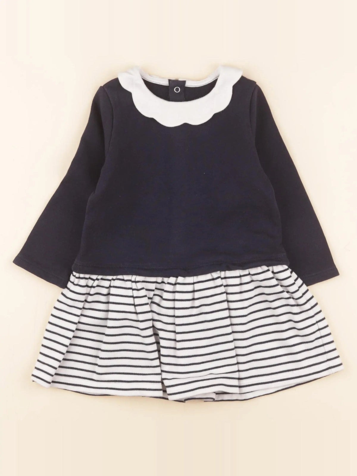 Petit Bateau - robe bleu - 18 mois