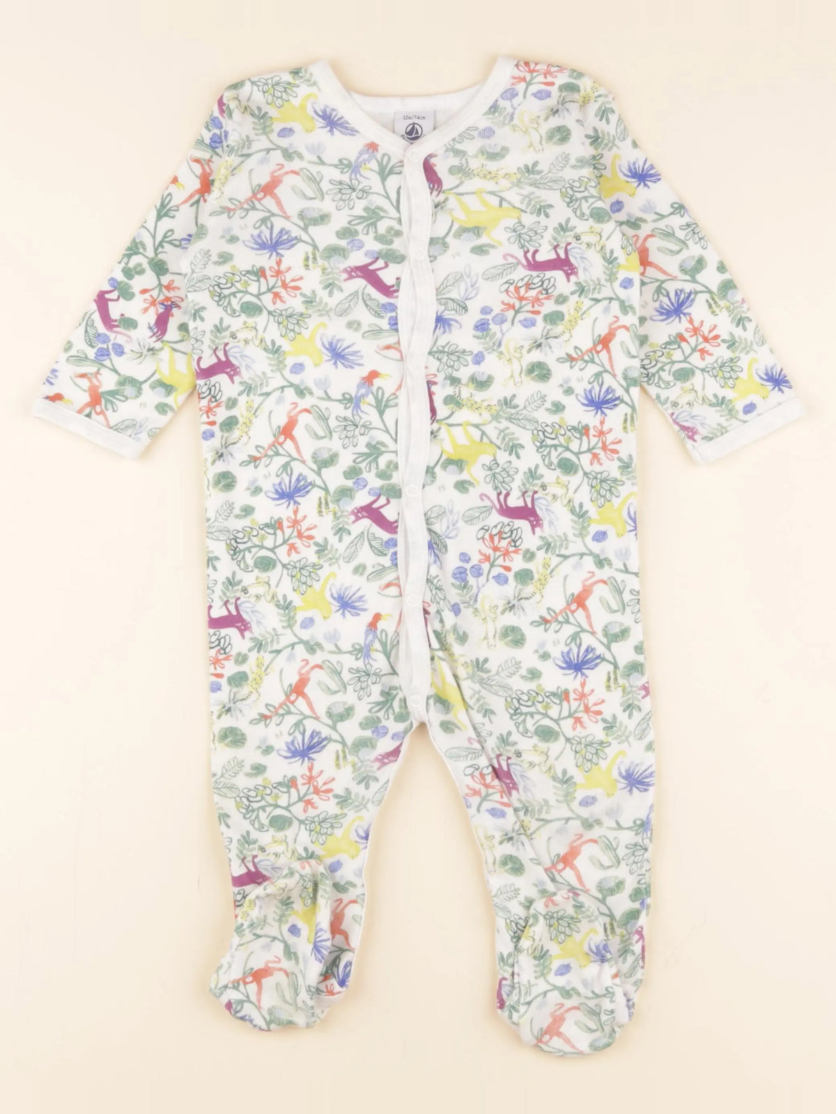 Petit Bateau - pyjama coton multicolore - 12 mois